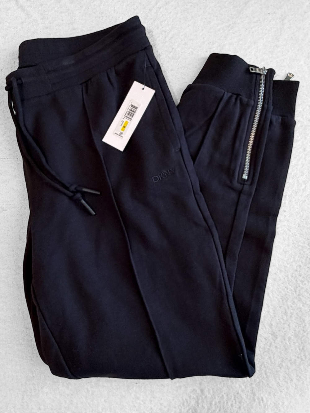 DKNY Black Sport Jogger Pants Zip-Cuff